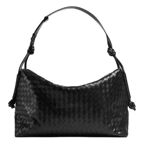 Bottega Veneta Loop Calfskin Crossbody Bag, Shoulder Bag Women's Black