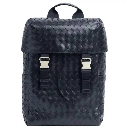 Bottega Veneta Intrecciato Calfskin Backpack Men's Space Blue