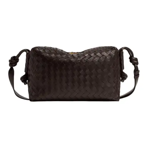 Bottega Veneta Intrecciato Calfskin Crossbody Bag, Shoulder Bag Medium Women's Brown