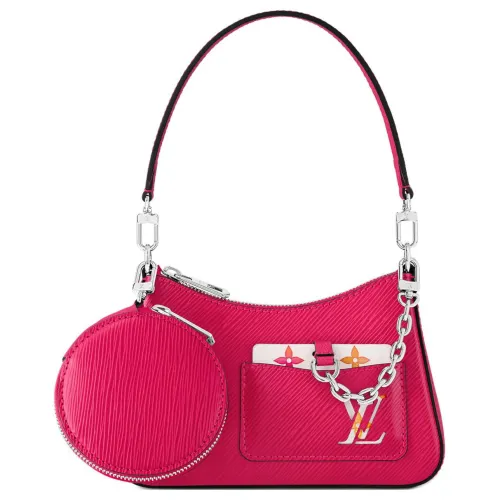 LOUIS VUITTON MARELLINI Smooth Cow Leather Shoulder Bag, Handbag, Shoulder Bag Women's Fuchsia