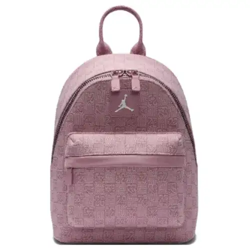 Jordan Zip Closure Polyester Backpack Regular Women's Pink