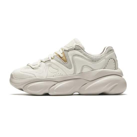 ANTA Life Collection Casual Shoes Women's Low-Top Ivory White/Digital Mist Gray/One Degree Gray
