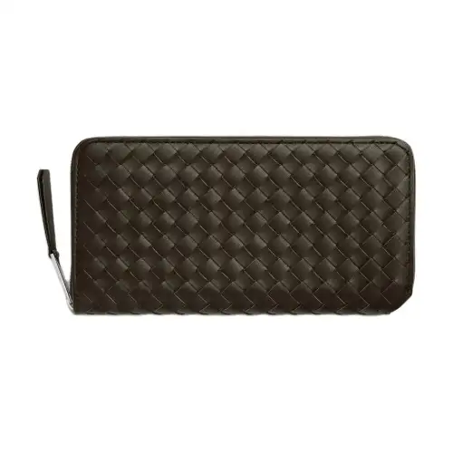 Bottega Veneta Intrecciato Calfskin Wallet Small Men's Brown