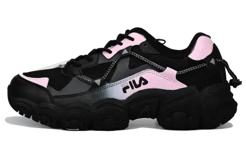 FILA Cat Claw Virtual Sweet Dream Vlad Low top Casual Shoes Unisex Black Pink Korean Style