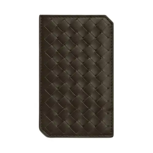 Bottega Veneta VN Preserve Calfskin Card Holder Small Men's Khaki