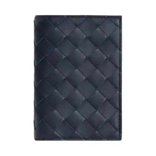 Bottega Veneta Intrecciato Calfskin Wallet Medium Men's Space Blue & Green