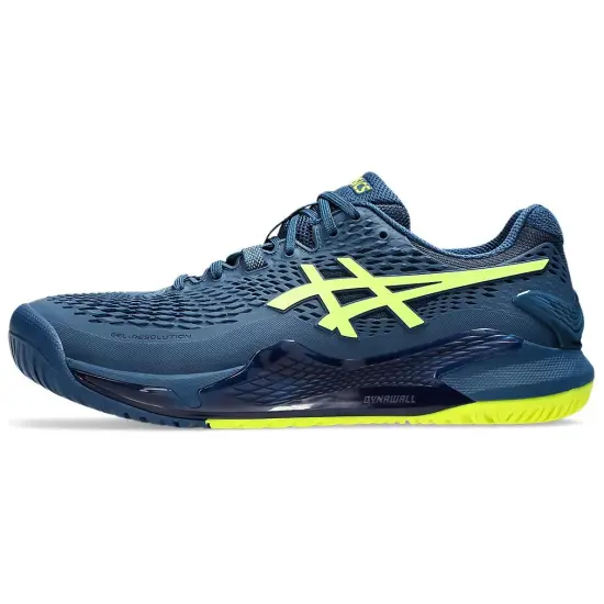 Asics Gel-Resolution 9 Tennis Shoes Men Low-Top Blue Yellow