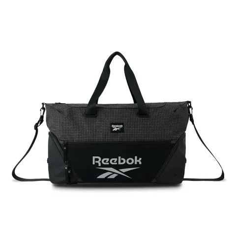 Reebok Fabric Shoulder Bag, Crossbody Bag, Handbag, Gym Bag Medium Men's Black/Navy Blue/Jasper