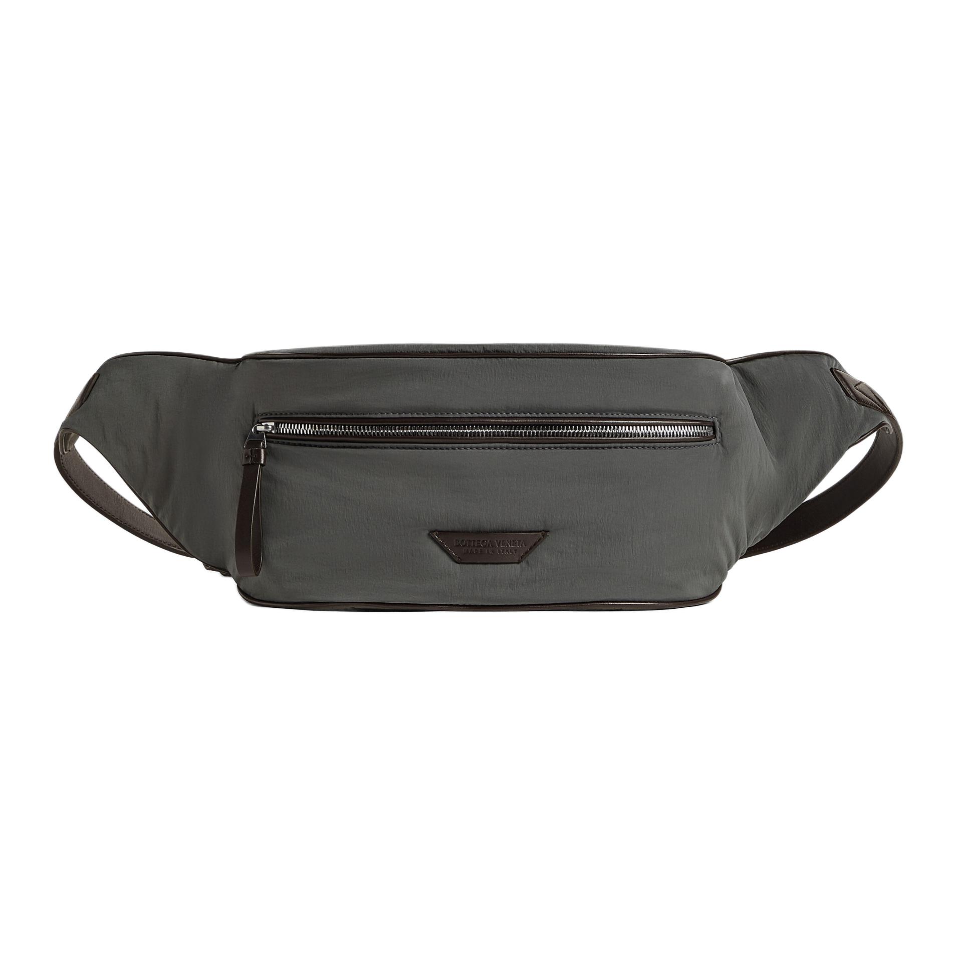 Bottega Veneta Polyamide Fanny Pack Small Men's Light Graphite