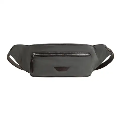 Bottega Veneta Polyamide Fanny Pack Small Men's Light Graphite