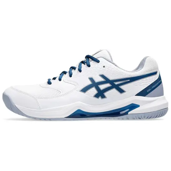 Asics Gel-Dedicate 8 Support Low-Top Tennis Shoes Men's White Blue