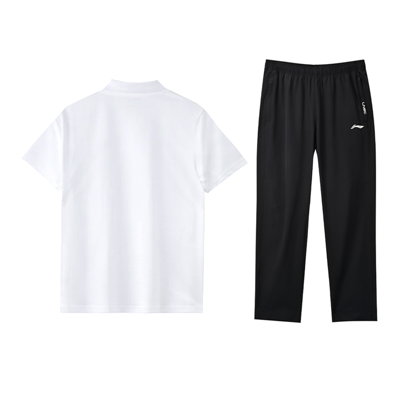 Li Ning Casual Sportswear, White Unisex Two Piece Set Standard White/Standard Black
