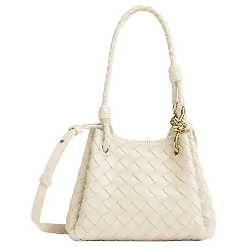 Bottega Veneta Sheepskin Crossbody Bag, Shoulder Bag Women's Sea Salt Color