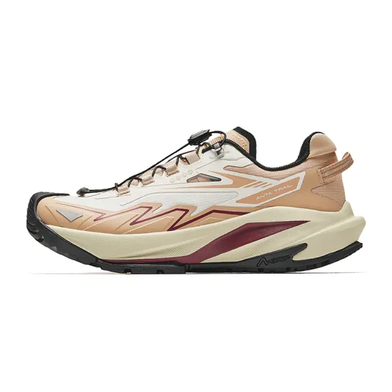 ANTA Running Shoes Women's Low-Top Light Walnut/Ivory White/Basic Black