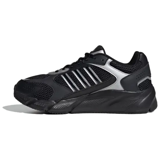 Adidas CRAZYCHAOS 2000 Running Shoes Women's Low-Top Carbon Black/No. 1 Black/Metallic Silver