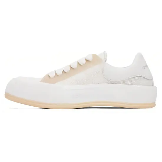Alexander McQueen Skateboard Shoes Men Low-Top White