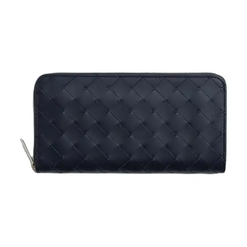 Bottega Veneta Cow Leather Wallet Men's Space Blue & Sage Green
