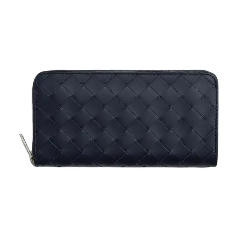 Bottega Veneta Cow Leather Wallet Men's Space Blue & Sage Green