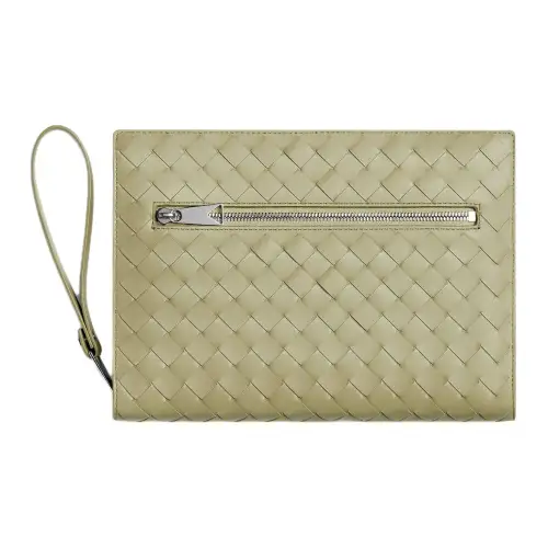 Bottega Veneta Calfskin Briefcase, Document Bag, Storage Bag, Clutch Small Men's Travertine