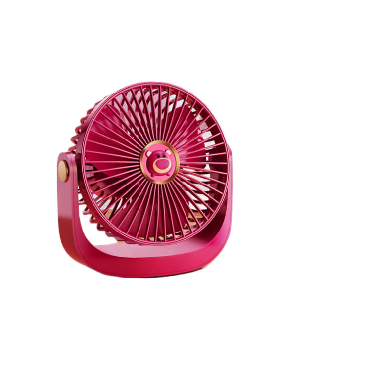 Disney Disney Fan Desktop High-Looking Practical Fan Cute Strawberry Bear Standing Can Be Hanged Dual-Use High Wind Long Battery Life Student Dormitory Bedroom Desk Office DSN501