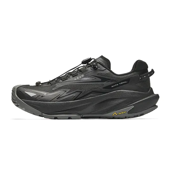 Anta Tracking Waterproof Low Top Running Shoes Women's Basic Black