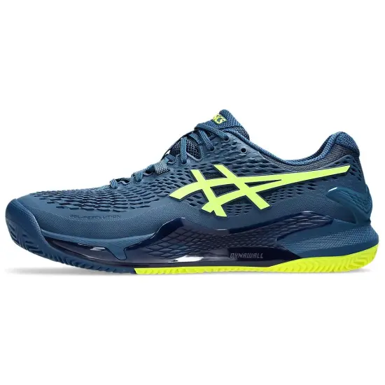Asics Gel-Resolution 9 Tennis Shoes Men Low-Top Blue Black/Yellow