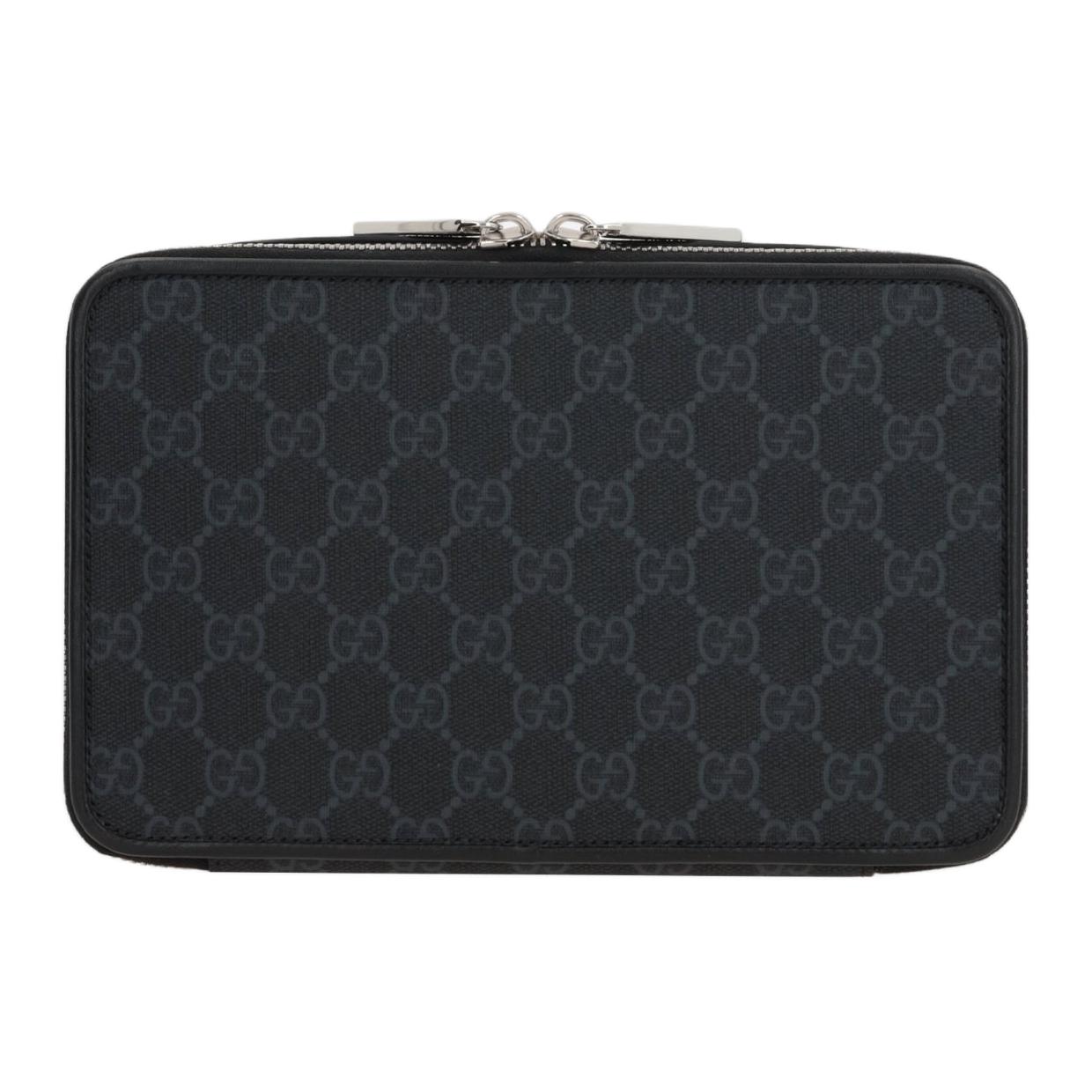 Мужская сумка Gucci с логотипом GG (черная)