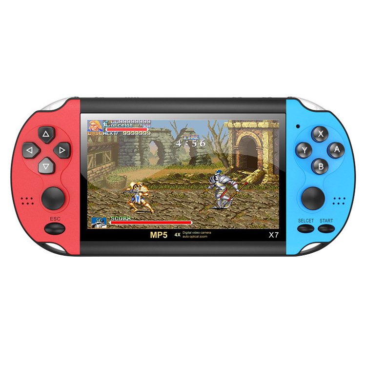 Black Cat Diary HMX7 game console handheld machine comes with 6000 games, 4.3-inch dual joystick handheld machine, supports arcade FC and other 8 major emulators, supports expanded archives