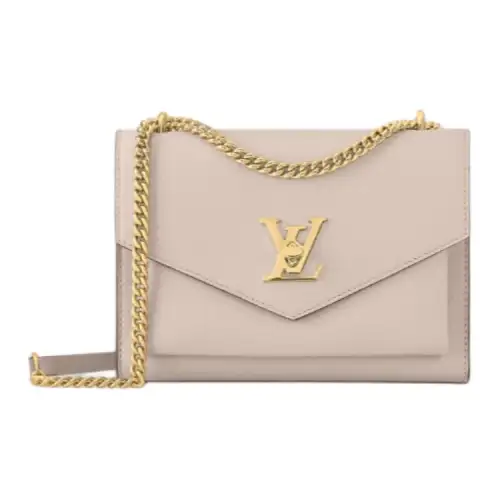 LOUIS VUITTON Mylockme Soft Grain Cow Leather Shoulder Bag, Crossbody Bag Women's Taupe