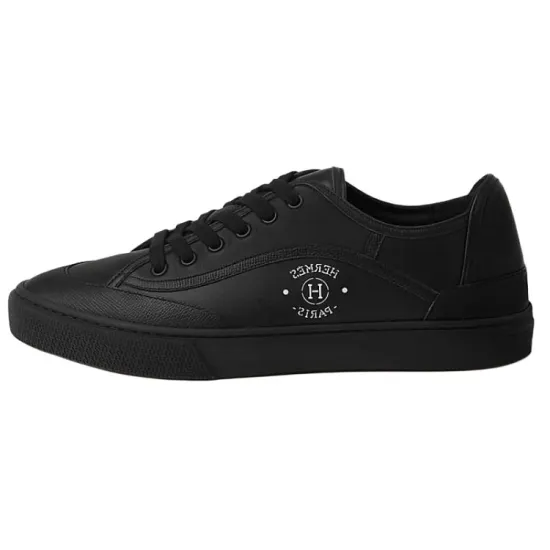 HERMES Skateboard Shoes Men Low-Top Black