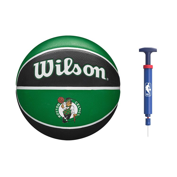 Wilson NBA Series Rubber Basketball Black Green Size 7 Ball Training Unisex