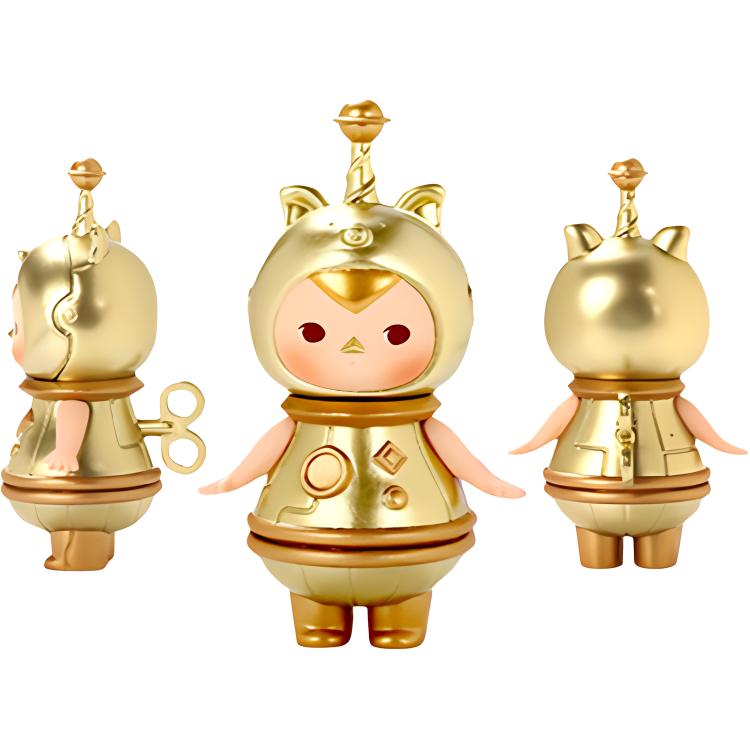 POP MART Pucky Three Little Pigs Series Hidden Style-Golden Pig Robot Blind Box Type Blind Box Confirmed Style Unboxing and Unpacking