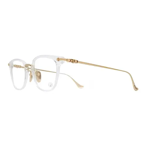 Chrome Hearts Plate Frame Irregular Shape Eyeglass Frames Unisex Gold