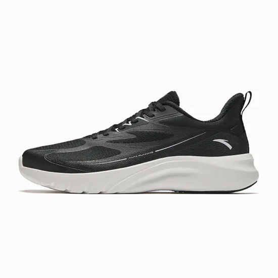 ANTA Running Shoes Men Low-Top Black/Sand Gray