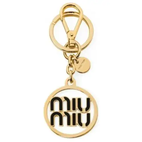 MIU MIU Logo Plaque Keyring