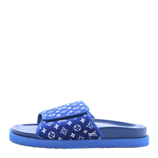 LOUIS VUITTON Miami Slide Slippers Men Blue