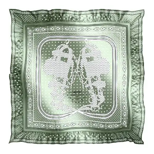 HERMES Silk Scarves Women's Green