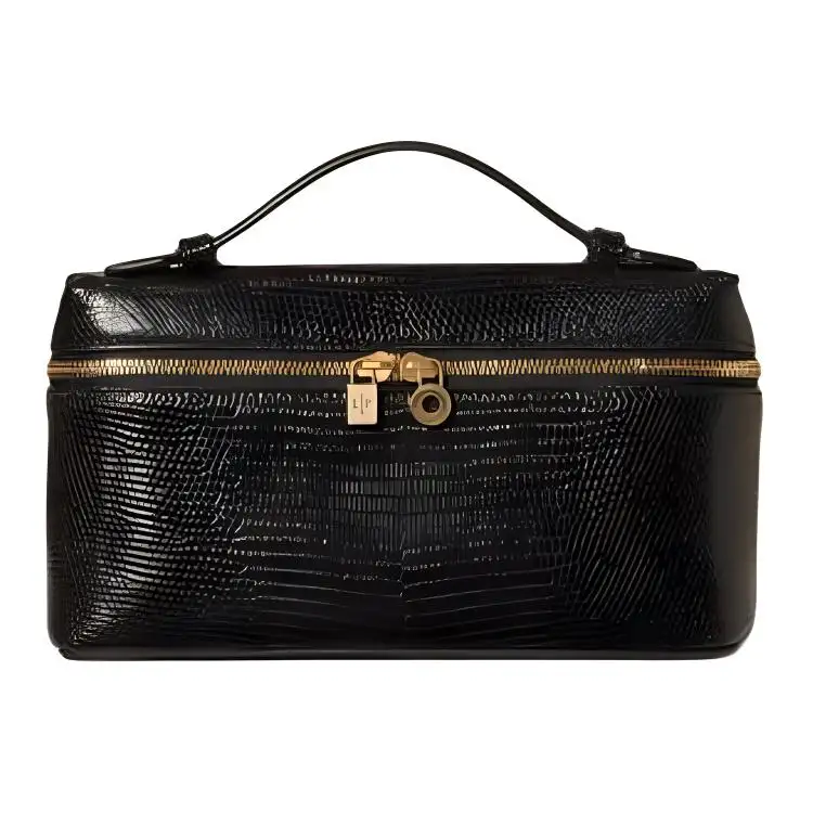 Loro Piana ExtraPocket Lizard Skin Handbag Women's Marine Blue