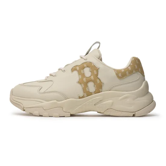 MLB Big Ball Chunky Chunky Sneakers Women's Low-Top Brown Beige