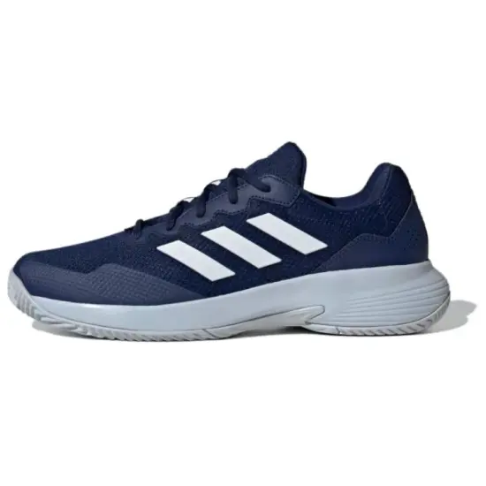 Adidas GameCourt Tennis Shoes Unisex Low-Top Dark Blue/Cloud White/Radiant Blue