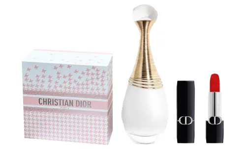 DIOR Lipstick, perfume, fuchsia set, floral gift box with jasmine, 50 ml, 3.4g