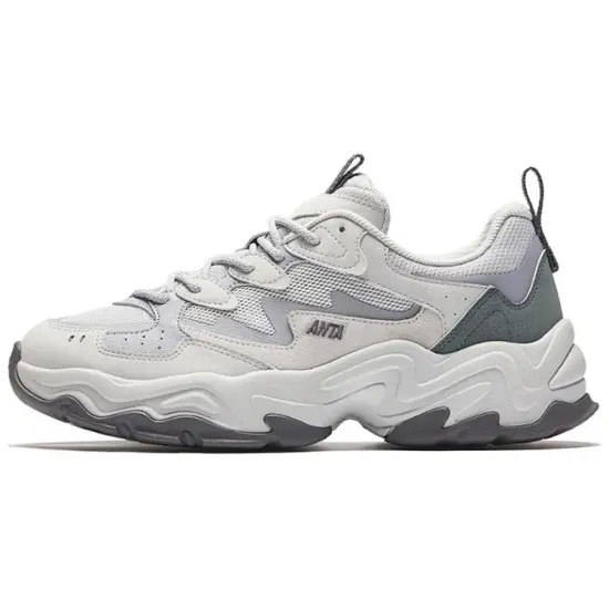Anta Meteorite 2 Cushioning Low Top Casual Shoes Men's Gray Green