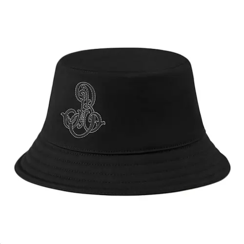 HERMES Cotton Bucket Hats Women's Black