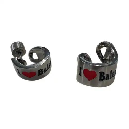 Balenciaga Earrings Women's Antique Silver