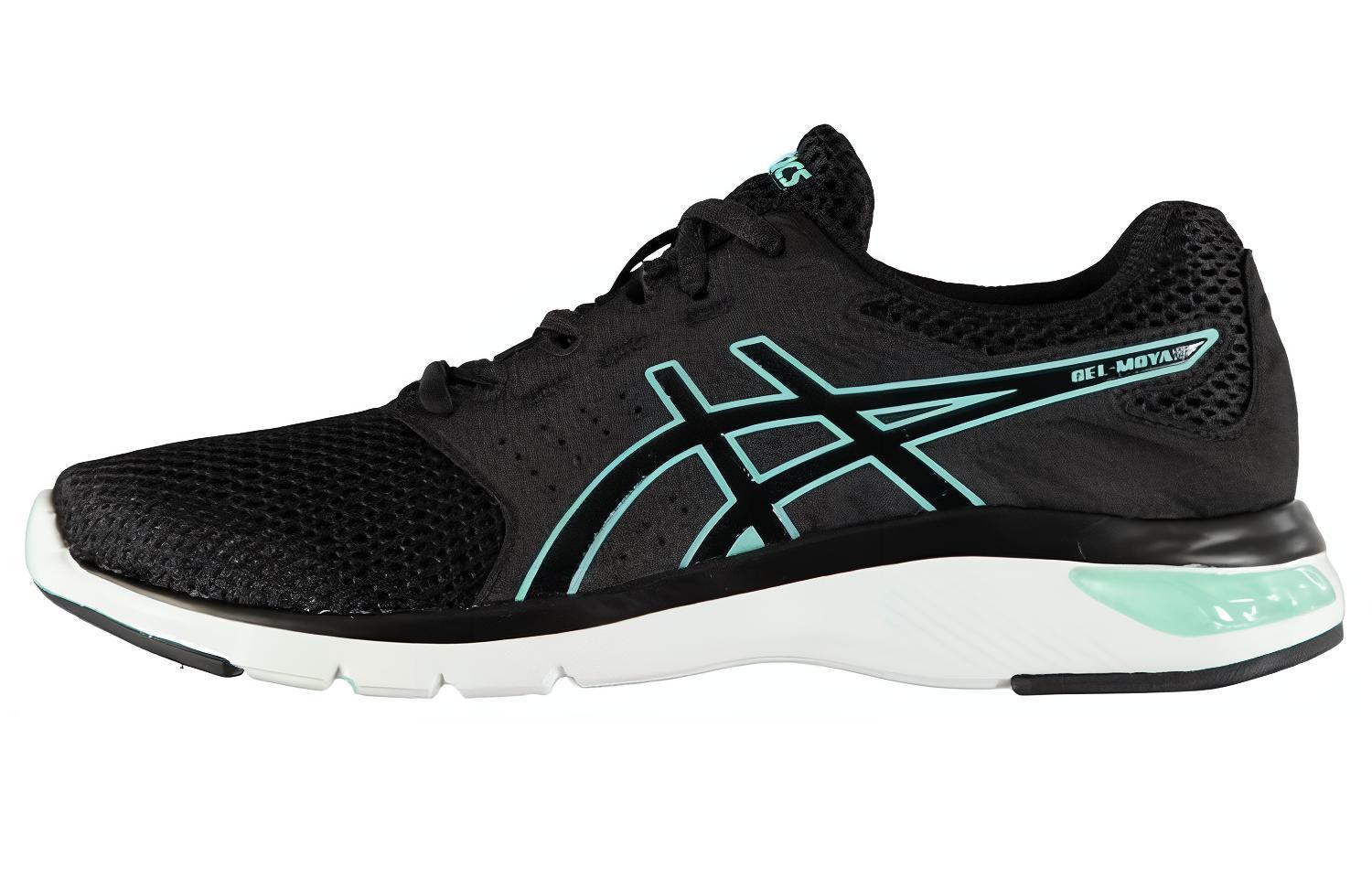 Asics Gel moya Abrasion Resistant Low top Sports Running Shoes Women's Black Green