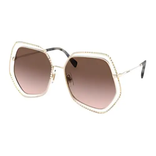 MIU MIU Irregular Shape Sunglasses Women's Gold