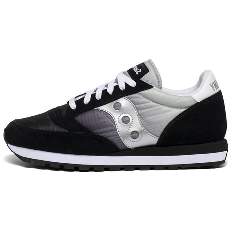 Saucony Jazz Original Cushioning Slip Resistant Abrasion Resistant Breathable Low top Running Shoes Men's Black Gray