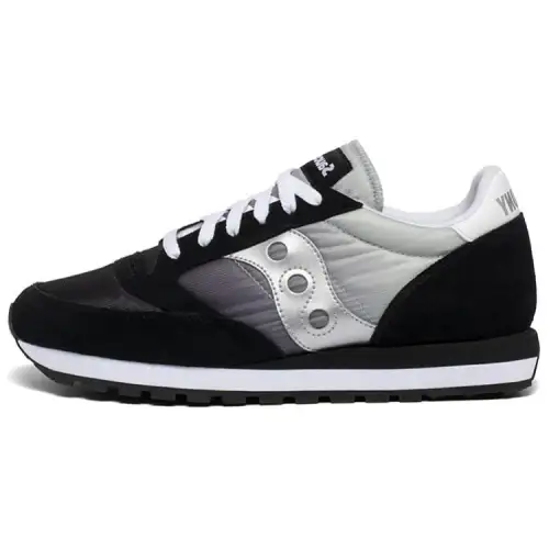 Saucony Jazz Original Cushioning Slip Resistant Abrasion Resistant Breathable Low top Running Shoes Men's Black Gray
