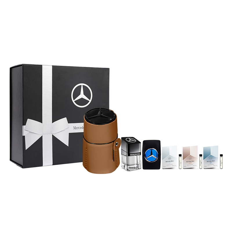 BENCHI Tri Service Men's Fragrance Clothing Sets Fougere 30ml*3 Leather Pouch Color Limited Edition Random Shipment