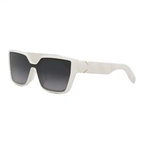 DIOR Irregular Shape Sunglasses Women's White